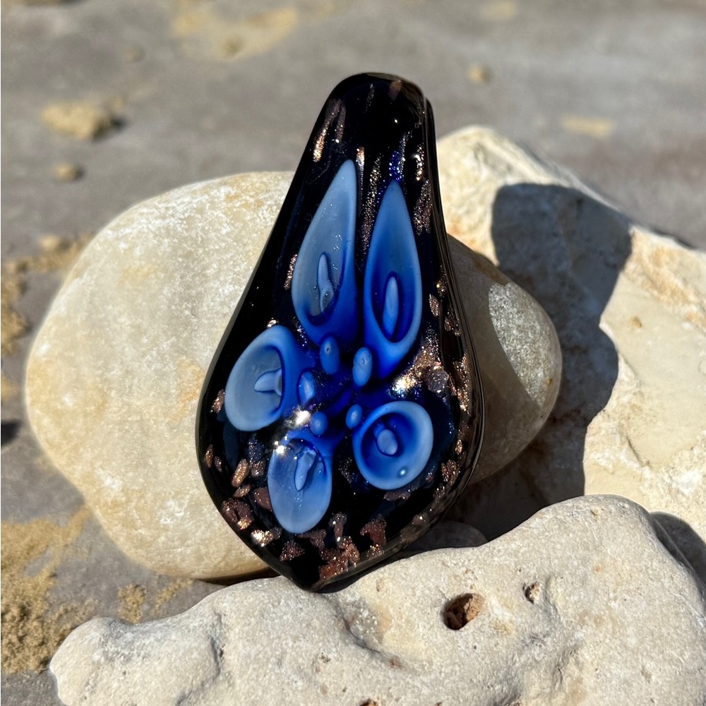 Authentic Vintage Murano Italian Hand Blown Lamp Work Glass Pendant - Picture 3 of 5